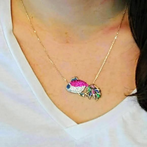 Sterling Silver Tropical Fish Necklace - Picture 4 of 8
